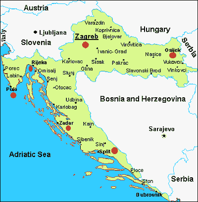 croatie plan Zadar