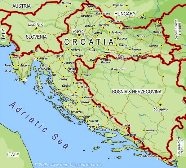 croatie Zagreb plan