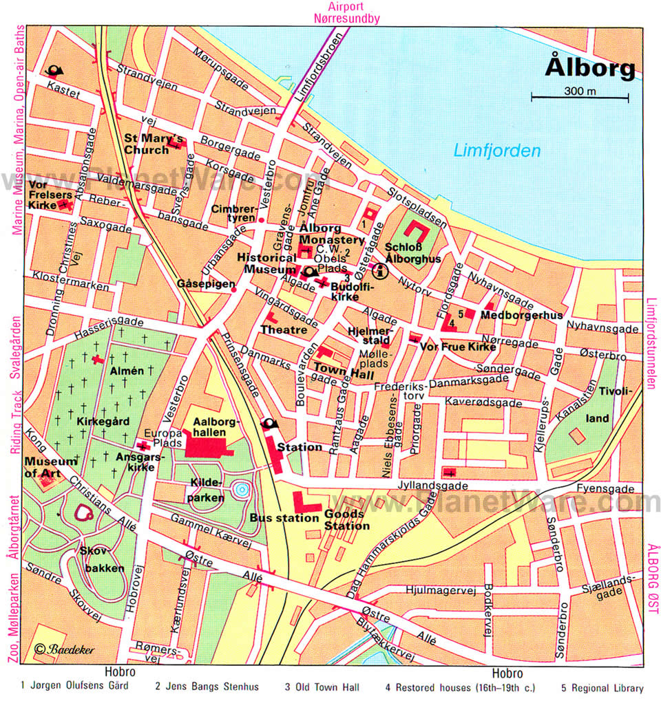 centre ville plan de aalborg