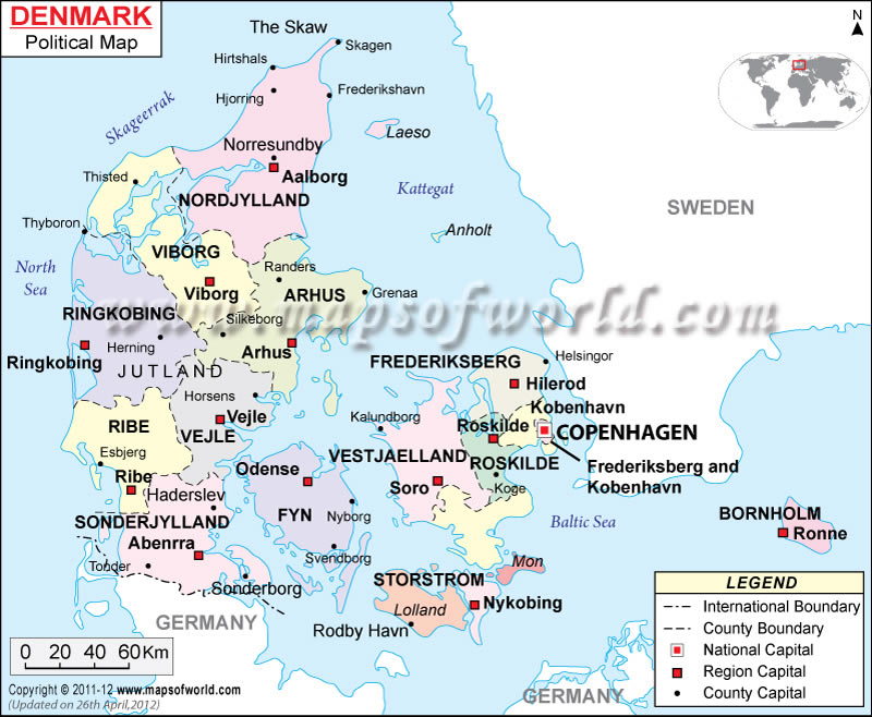 carte danemark Herning