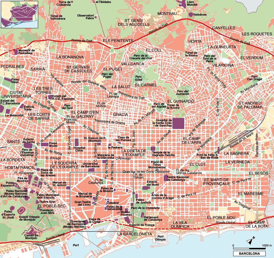 Barcelona touristique plan