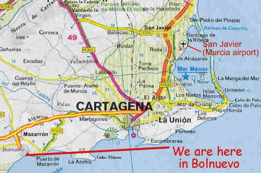 Cartagena itineraire plan