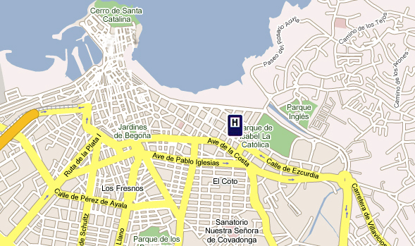 Gijon ville centre plan