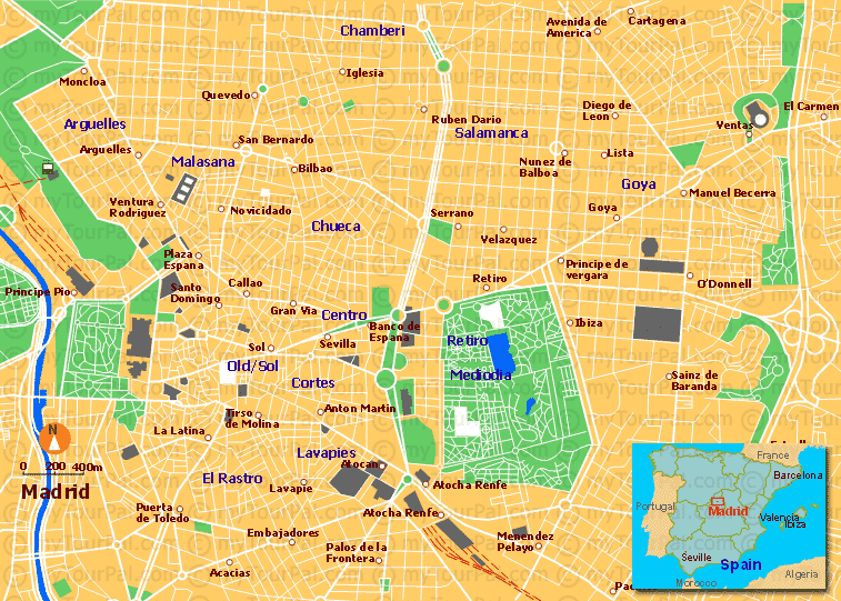 centre ville plan madrid