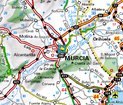 Murcia itineraire plan