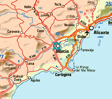 Murcia itineraire plan