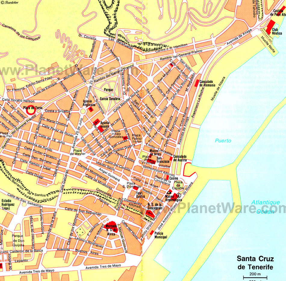 Tenerife centre ville plan