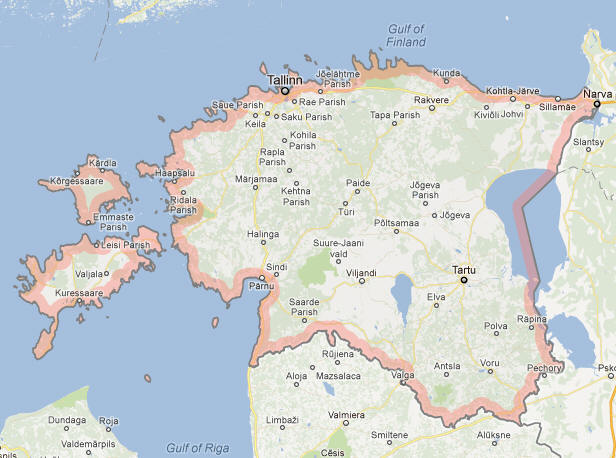 estonie google carte