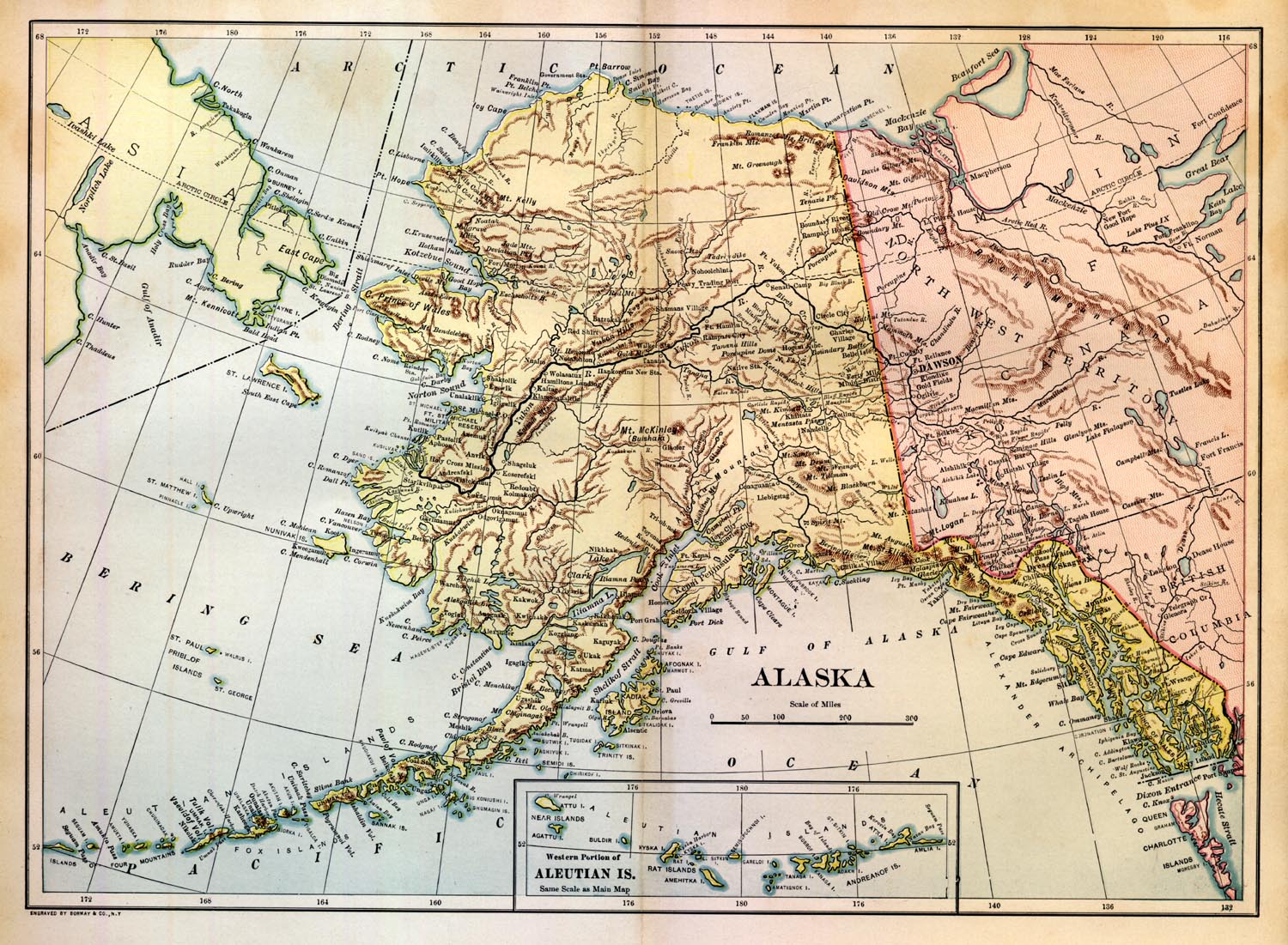 alaska historique carte 1500