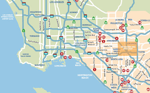 anaheim itineraire plan