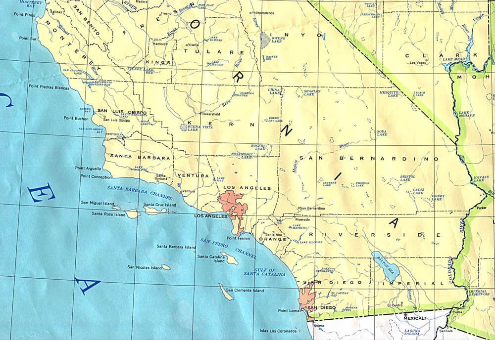carte de sud californie