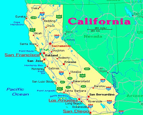 etat carte de californie