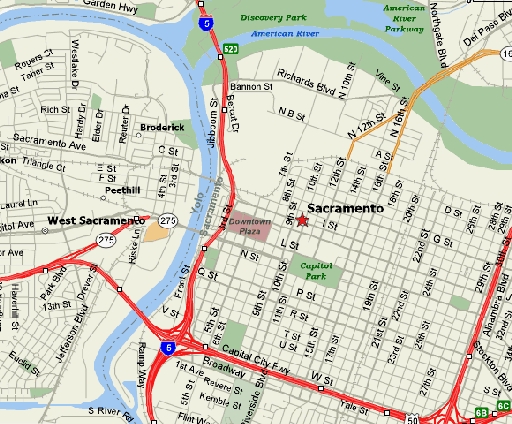 sacramento riviere carte