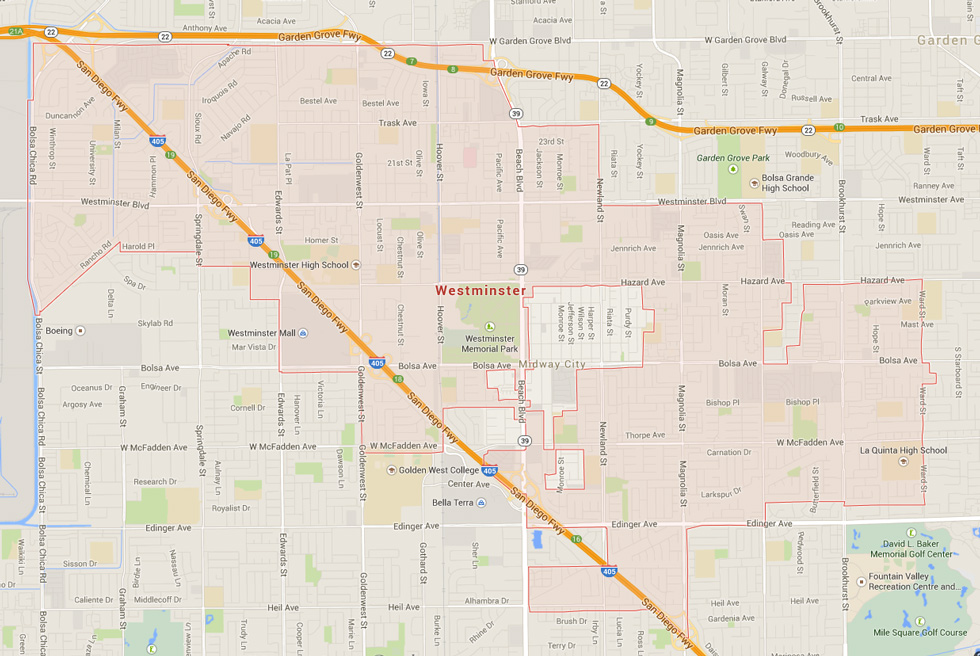 westminster californie carte eua