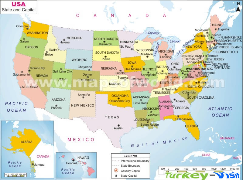 Carte du USA