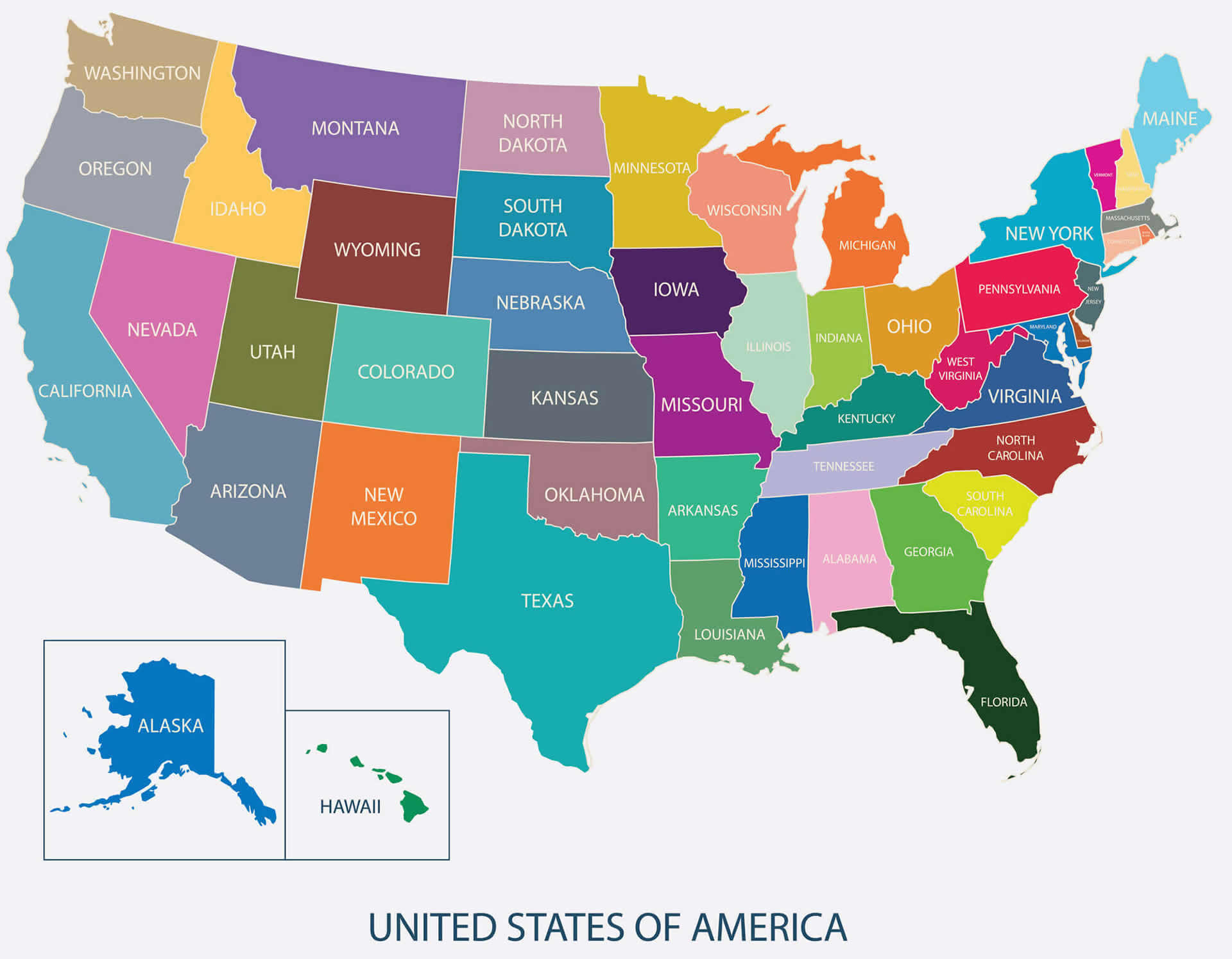 colorful carte de Delaware eu