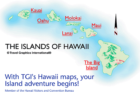 the Iles du hawaii carte