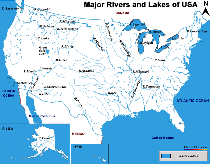 Major Rivieres Lacs of USA