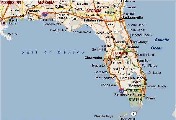 miami carte et image satellite