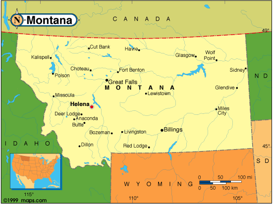 Montana politique carte
