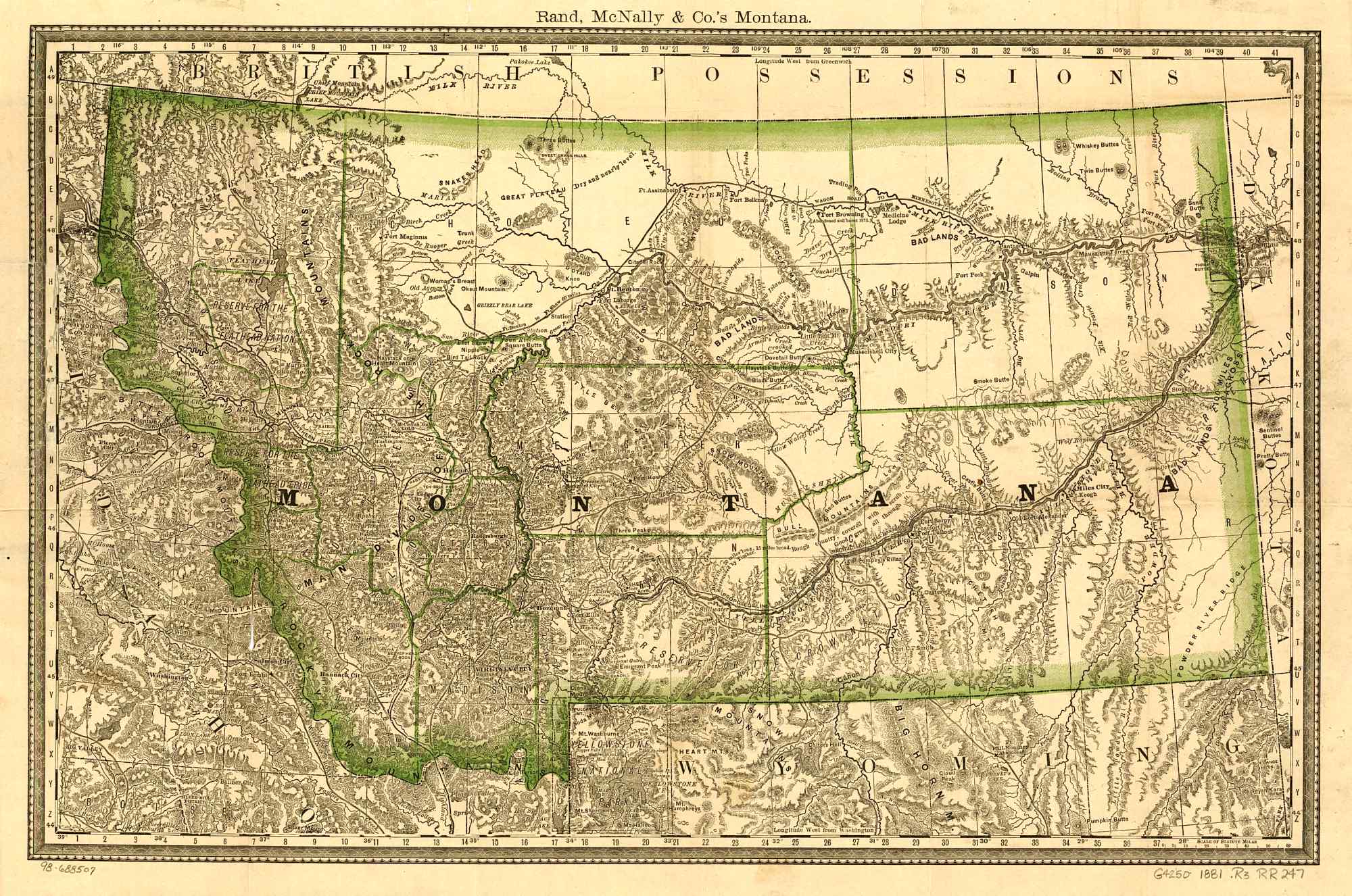 montana historique carte