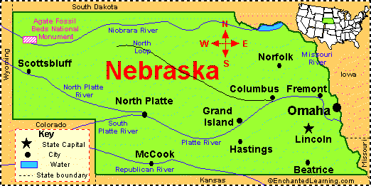 Nebraska politique carte