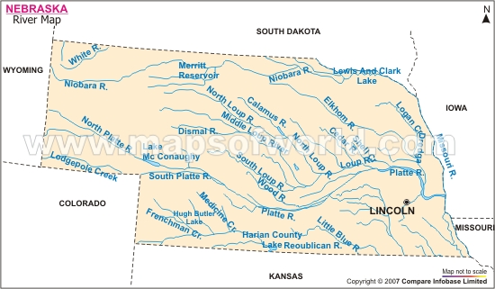 nebraska riviere carte