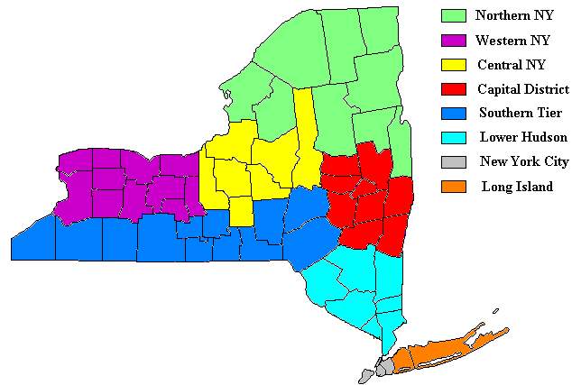 new york regions carte
