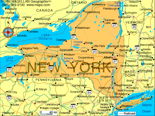 new york villes carte
