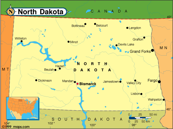 nord dakota carte