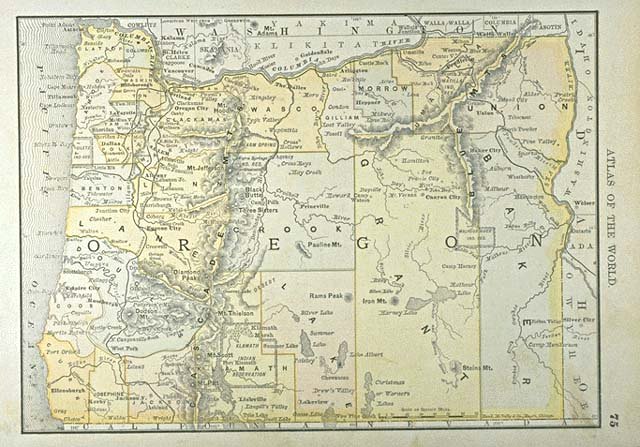 Oregon atlas 1886