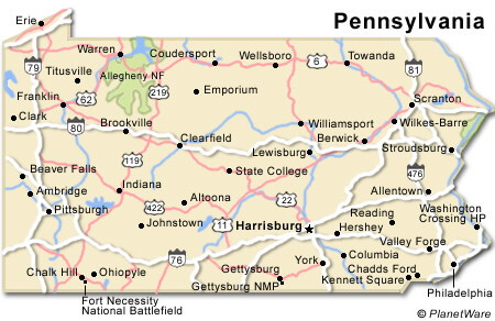 pennsylvania route carte