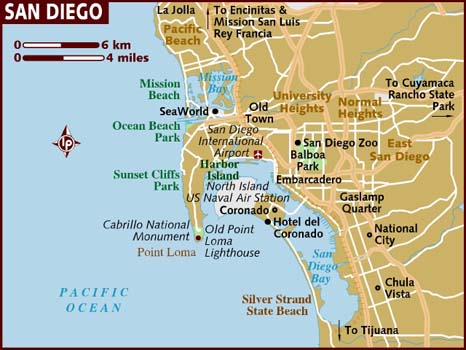 san diego carte et image satellite