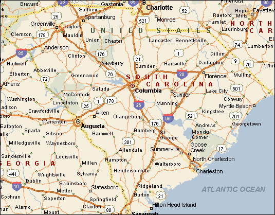 sud Carolina cartes