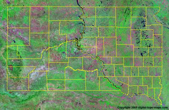 sud dakota satellite images