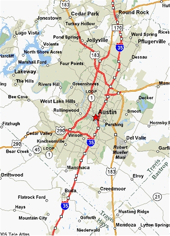 austin surface carte