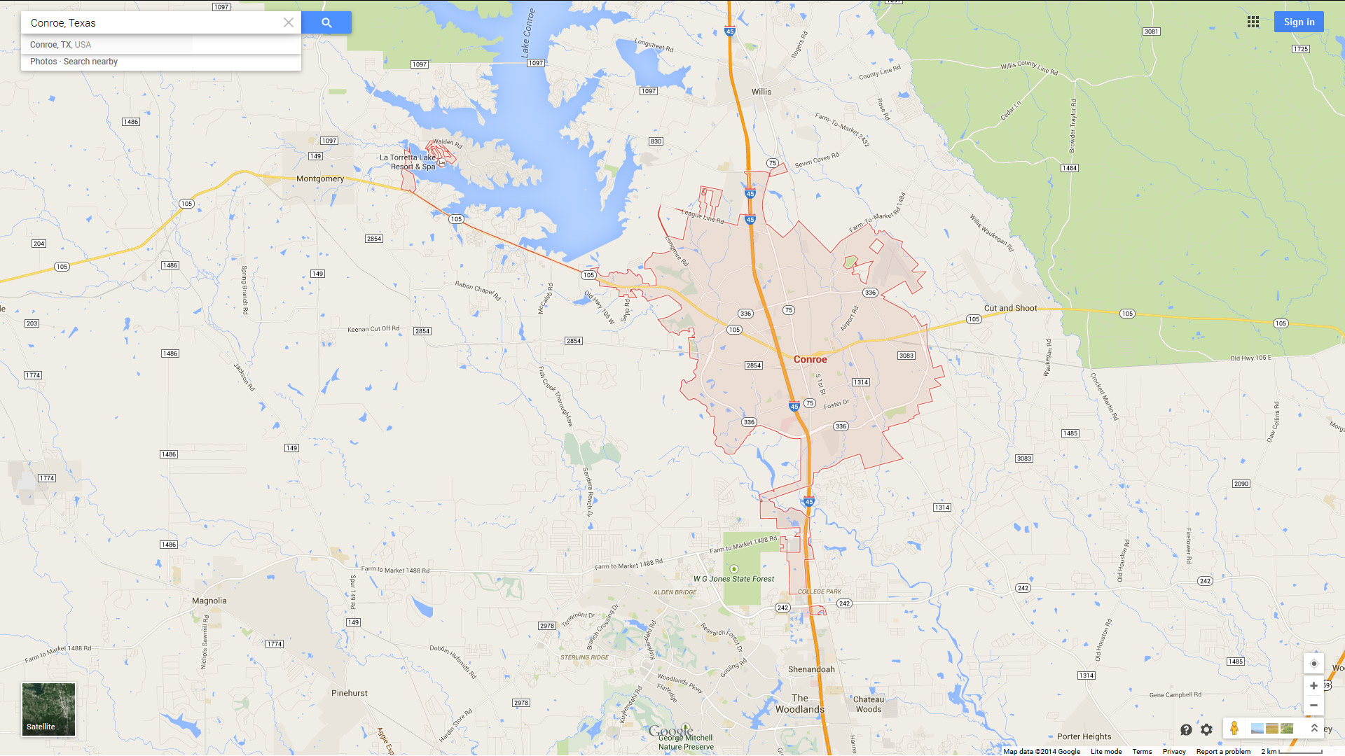 conroe carte texas eu