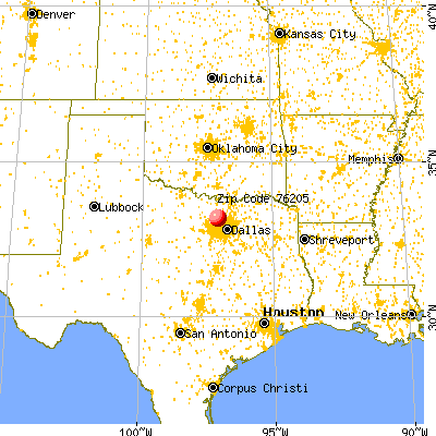 denton population carte