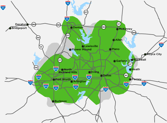 denton region carte