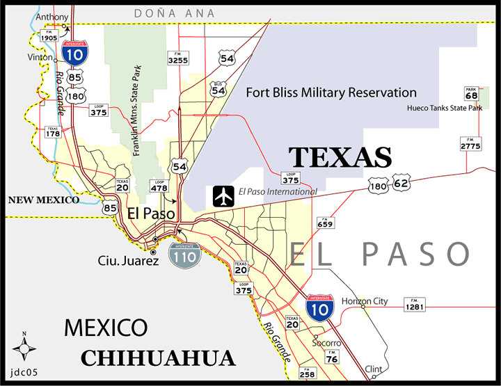 city carte de el paso