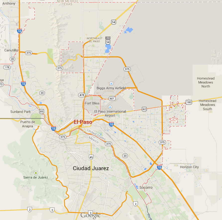 el paso texas carte eua