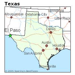 etat carte de texas el paso