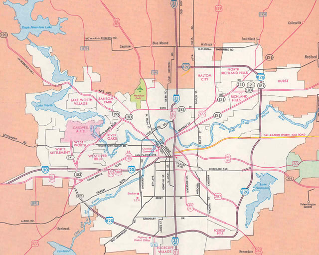 fort worth carte texas 1969