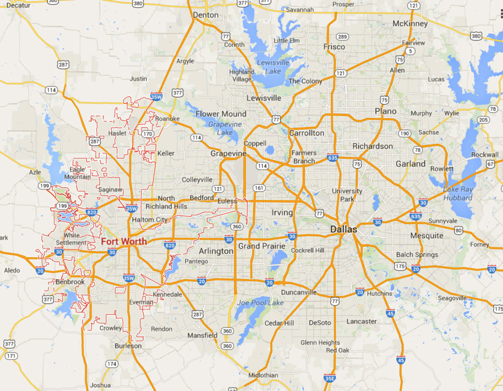 fort worth texas carte eua