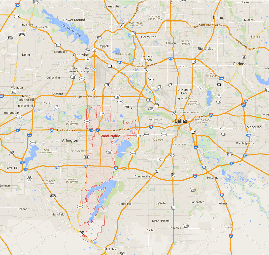 grand prairie texas carte eua