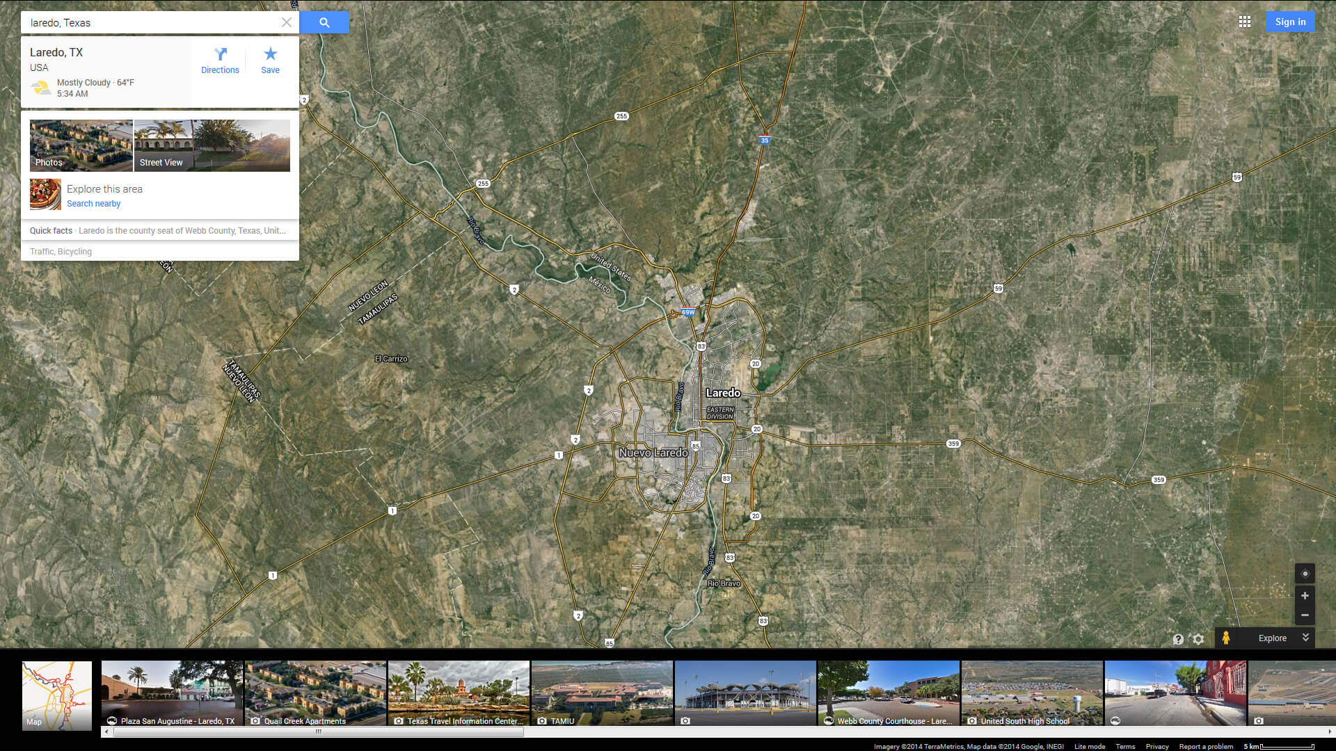 laredo carte texas eu satellite