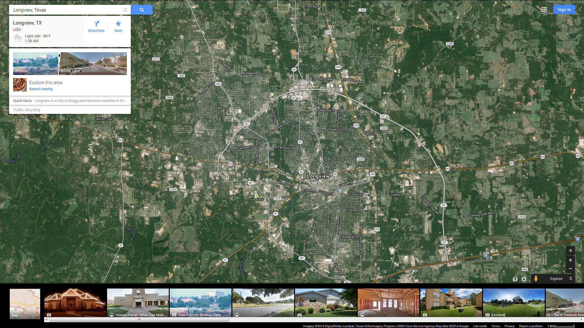 longview carte texas eu satellite