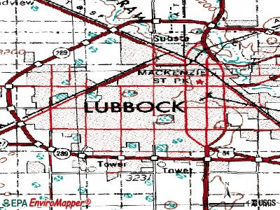 lubbock ville centre carte