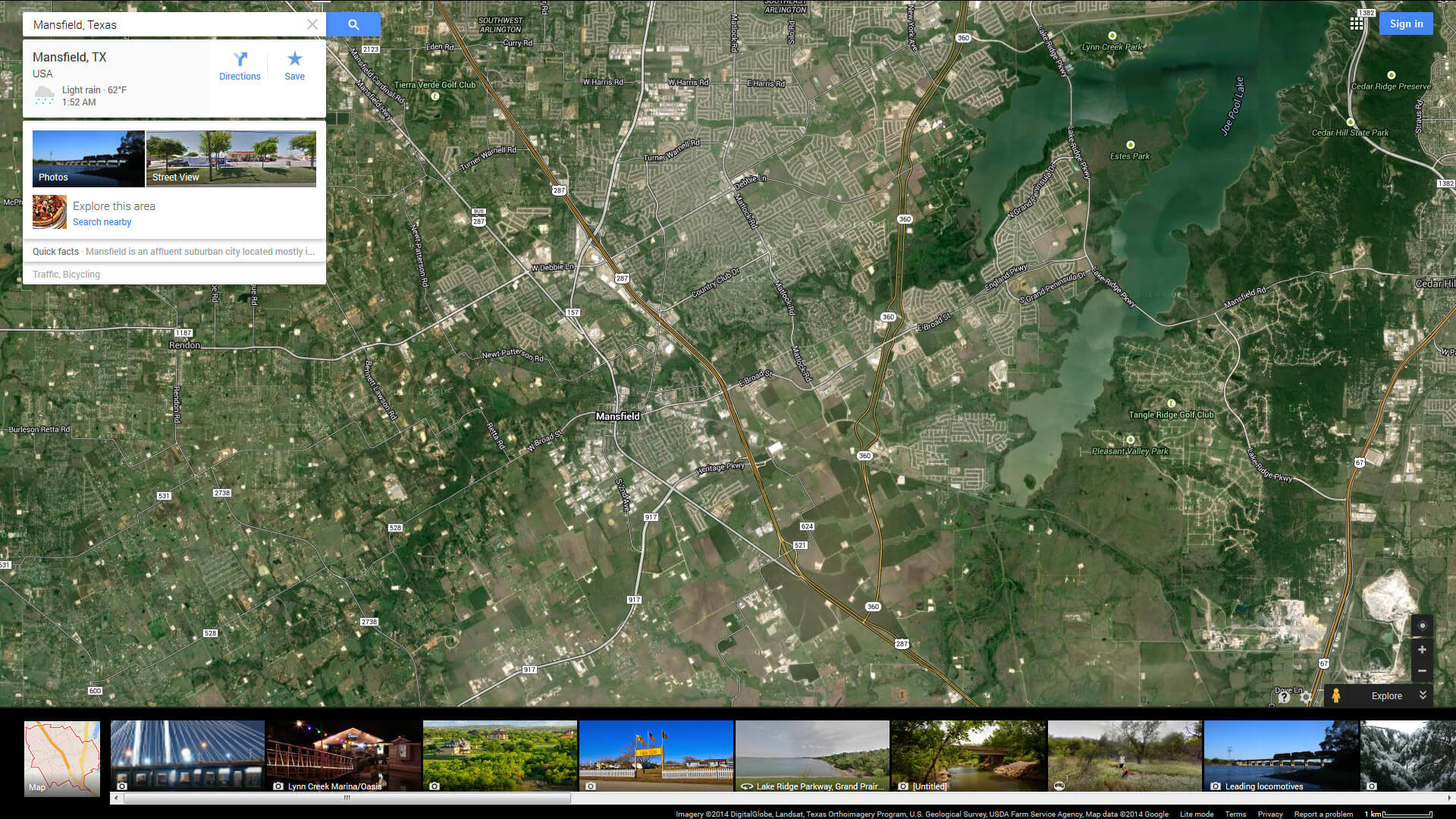 mansfield carte texas eu satellite