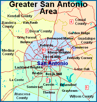 san antonio surface carte